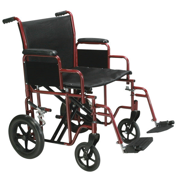 BTR22-R BARIATRIC TRANSPORT WHEELCHAIR 22X18