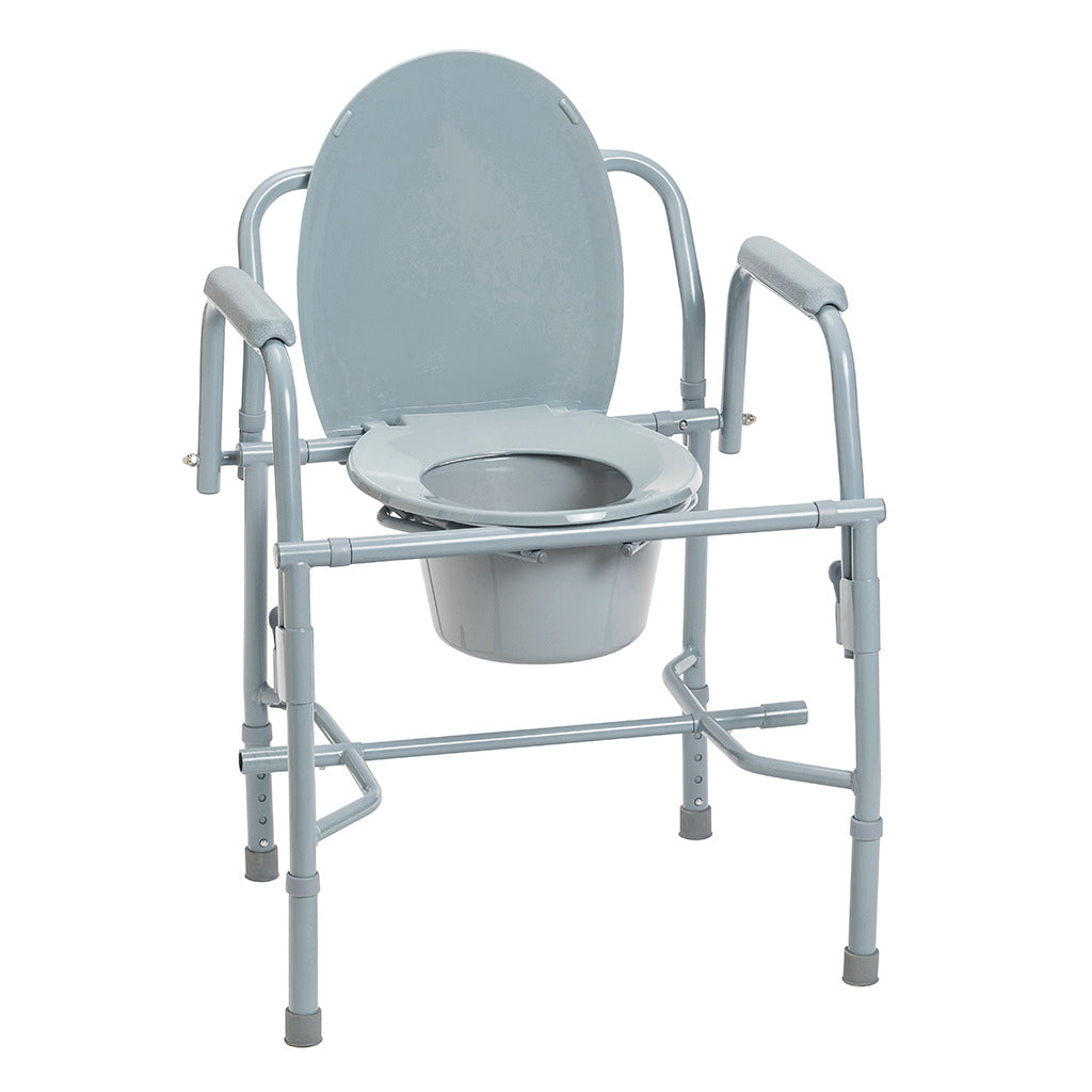 Steel Drop Arm Commode