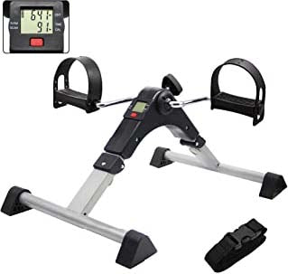 Folding Exercise Peddler Portable Pedal Exerciser with Electronic Display